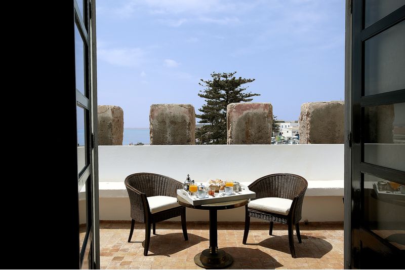 Book the Mogador suite with balcony and view over the Atlantic Ocean